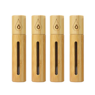 10ml Bamboo Roller Bottle with Wood Cover Refillable Essential Oil & Perfume Roll On 1ml/3ml/5ml/10ml Sizes