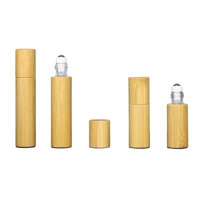 10ml Bamboo Roller Bottle with Wood Cover Refillable Essential Oil & Perfume Roll On 1ml/3ml/5ml/10ml Sizes