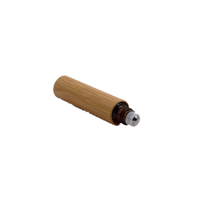 Custom Engraved Bamboo Roller Bottles 10ml Perfume & Essential Oil Roll On Stainless Steel Ball & Engravable Surface