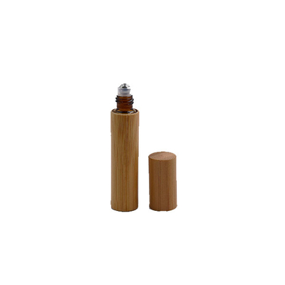 Custom Engraved Bamboo Roller Bottles 10ml Perfume & Essential Oil Roll On Stainless Steel Ball & Engravable Surface