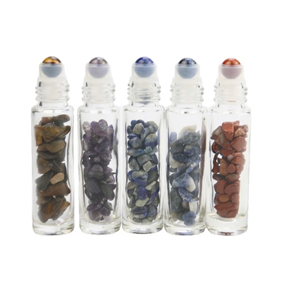 1ml Natural Gemstone Roller Ball Bottle Custom Roll On Tube With Stone Rollers Applicator