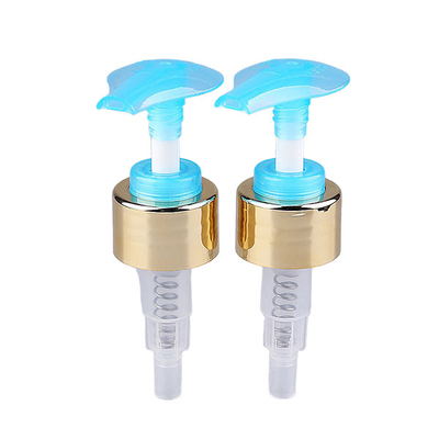 Gold silver Luxury 24/410 Long nozzle plastic aluminum cream lotion pump