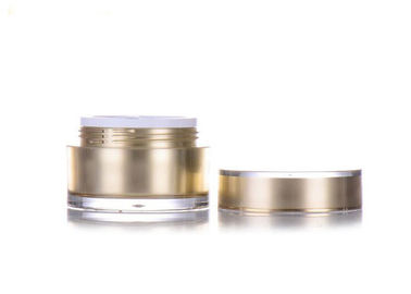 Cosmetic Packaging Plastic Cream Jars Round Shape Custom Printing Logo / Brand