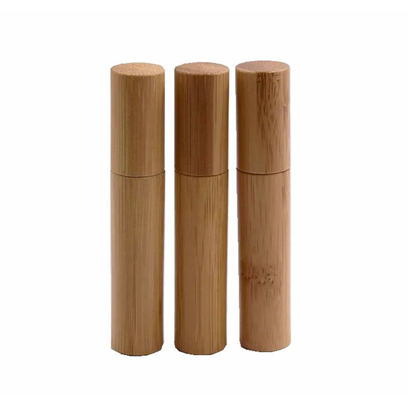 Custom Engraved Bamboo Roller Bottles 10ml Perfume & Essential Oil Roll On Stainless Steel Ball & Engravable Surface