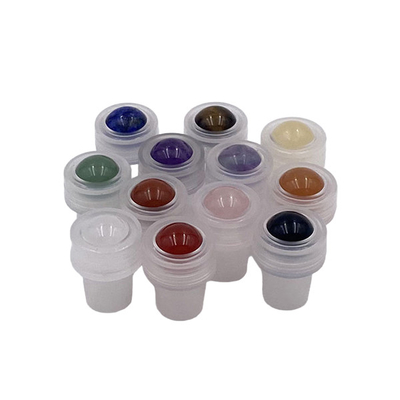 Hochwertige und einzigartige, ausgefallene Rollerflaschenkappen-Verpackung, natürliche Jade-Edelstein-Rollerball-Aufsätze für ätherische Ölflaschen